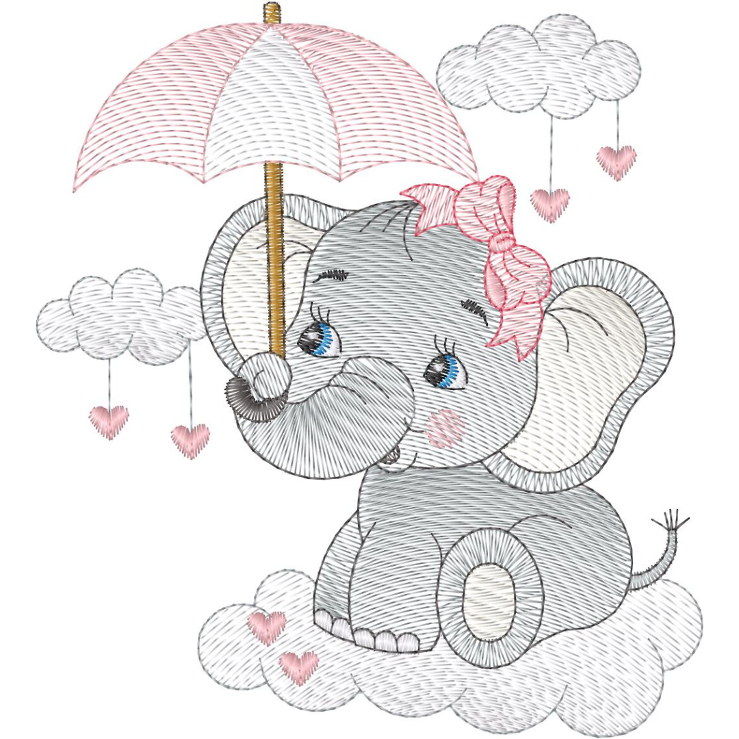 Elefantita con Sombrilla