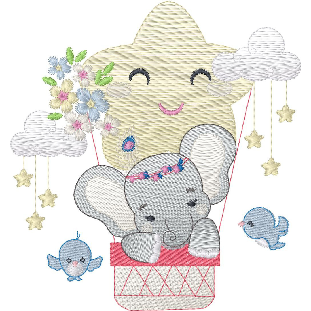 Elefantita en Globo de Estrella