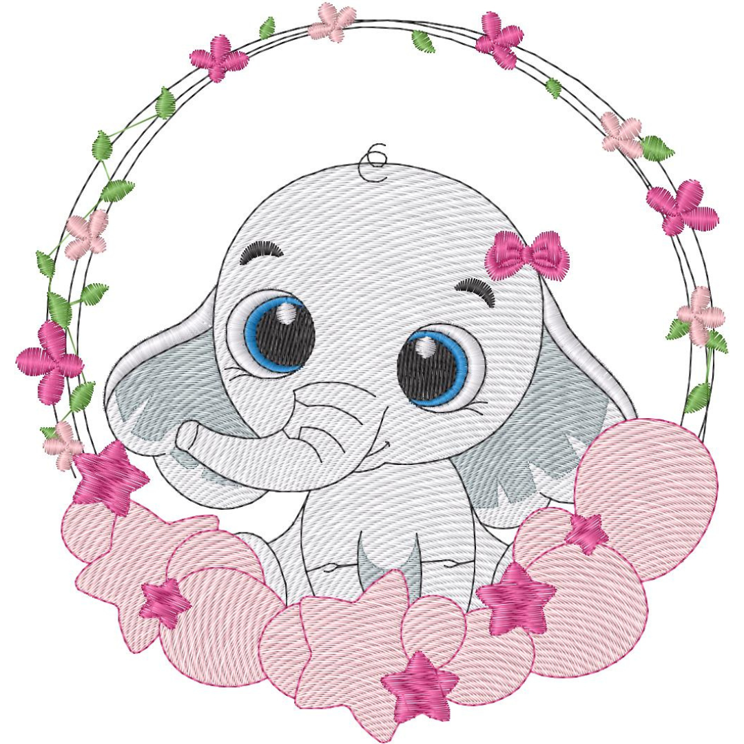 Elefantita Cute en Arco