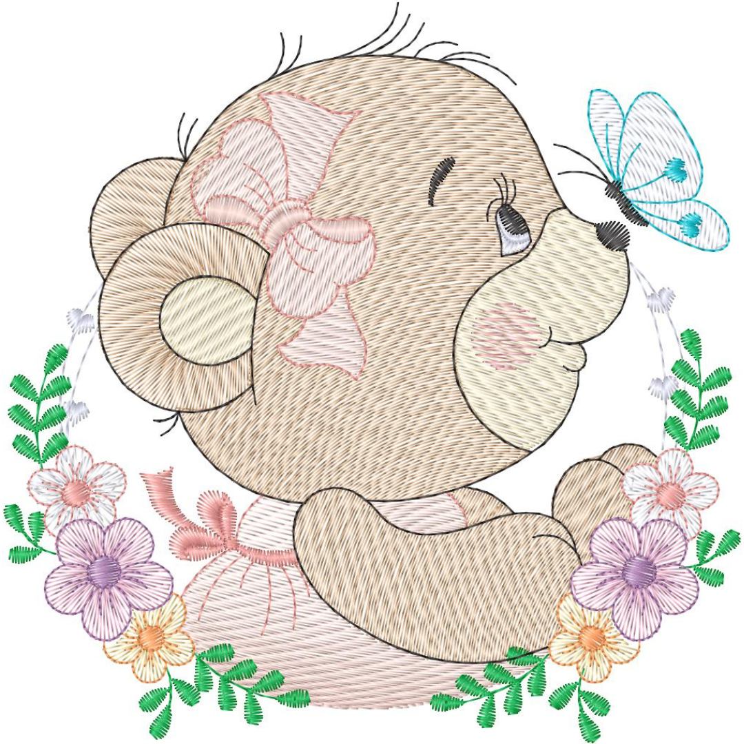 Osita con Flores y Arco