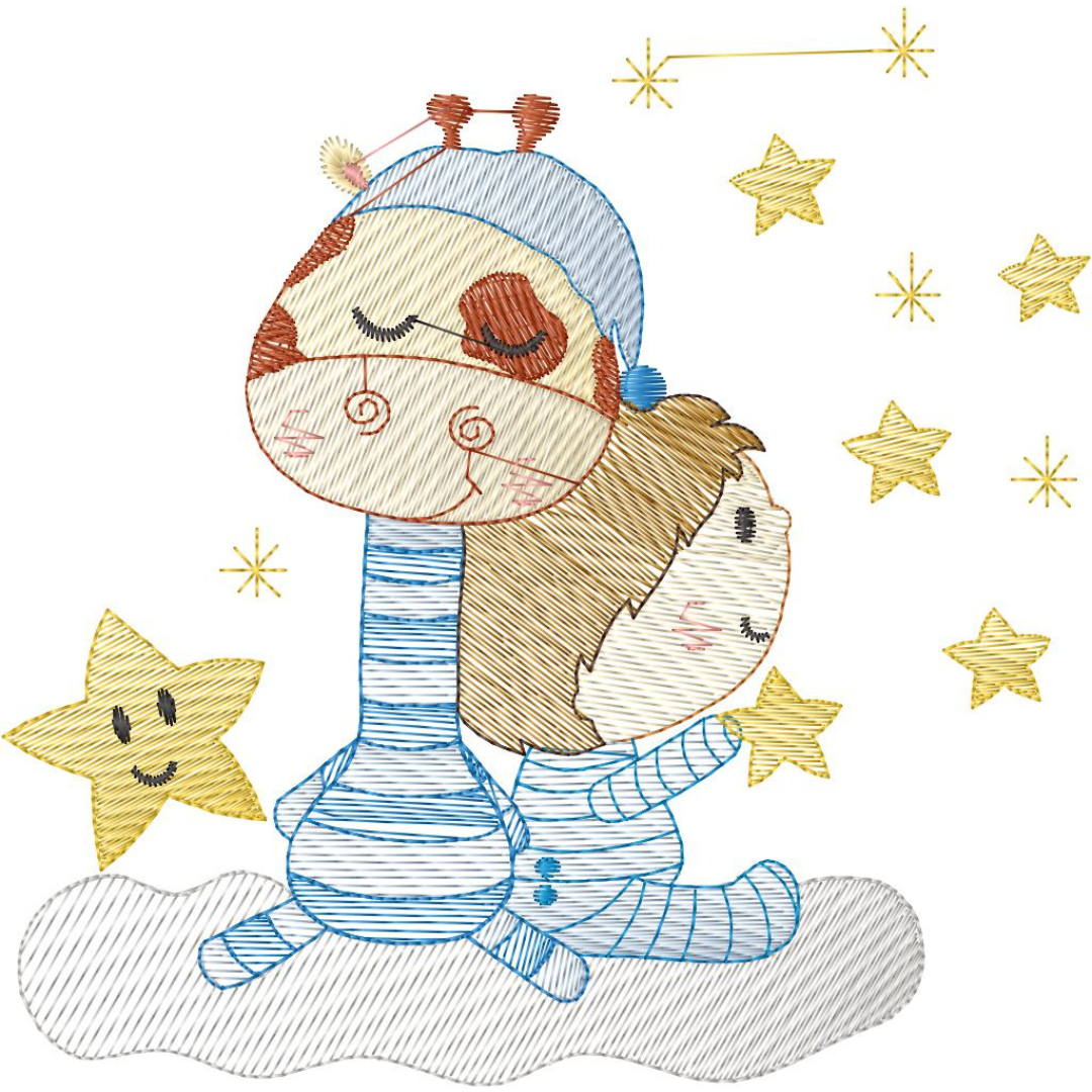 Jirafa y Bebé en Pijamas