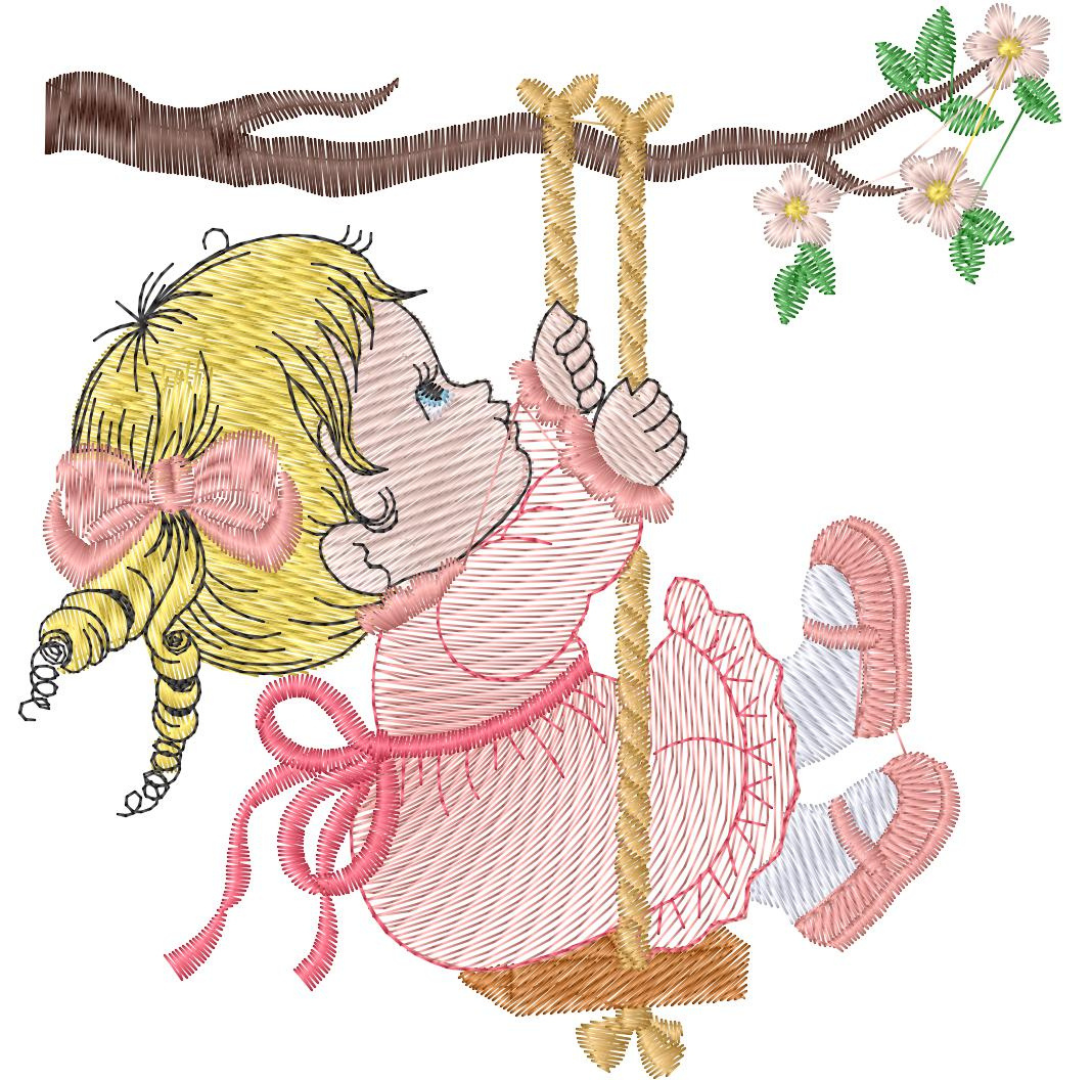 Tierna Niña Columpiandose