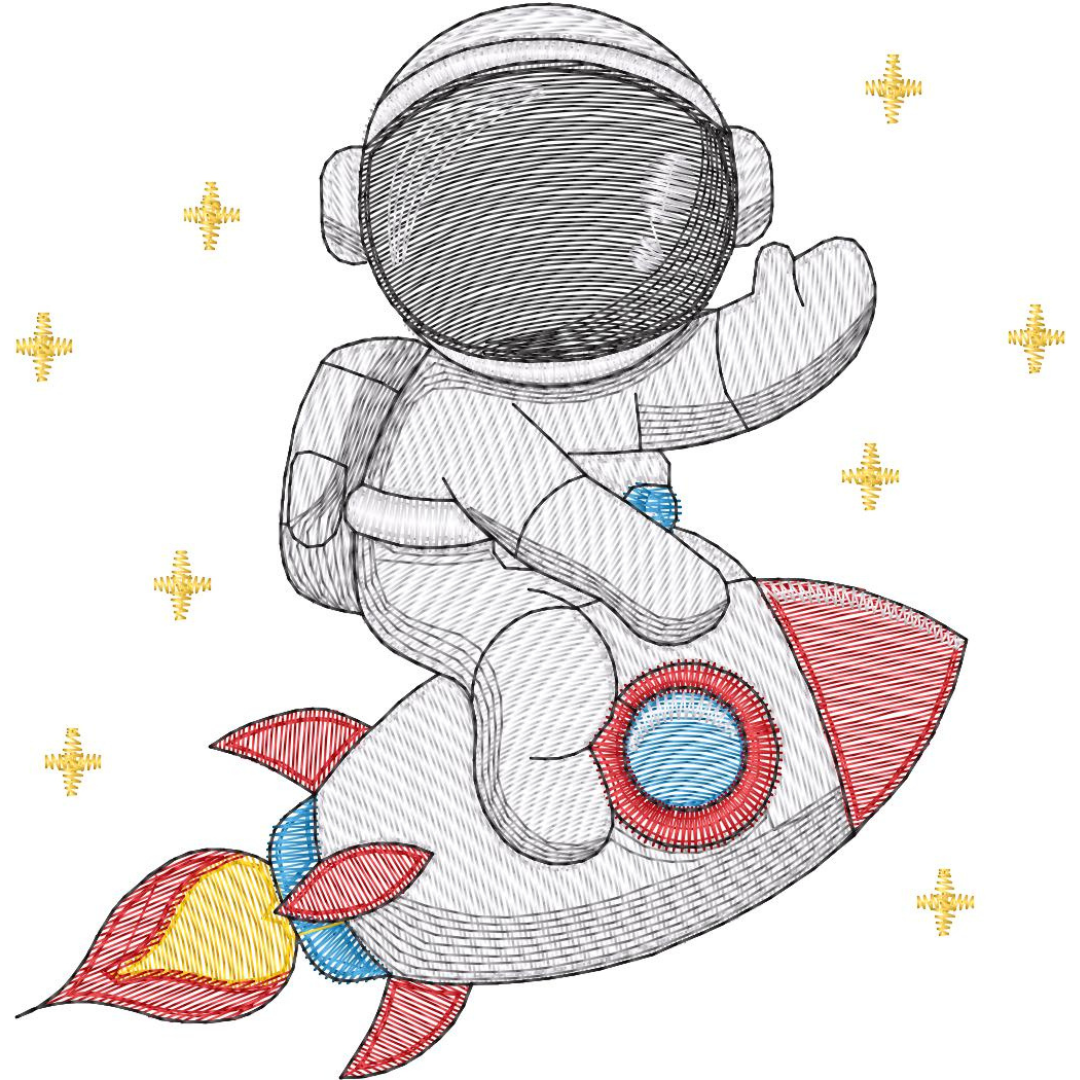 Astronauta en Cohete