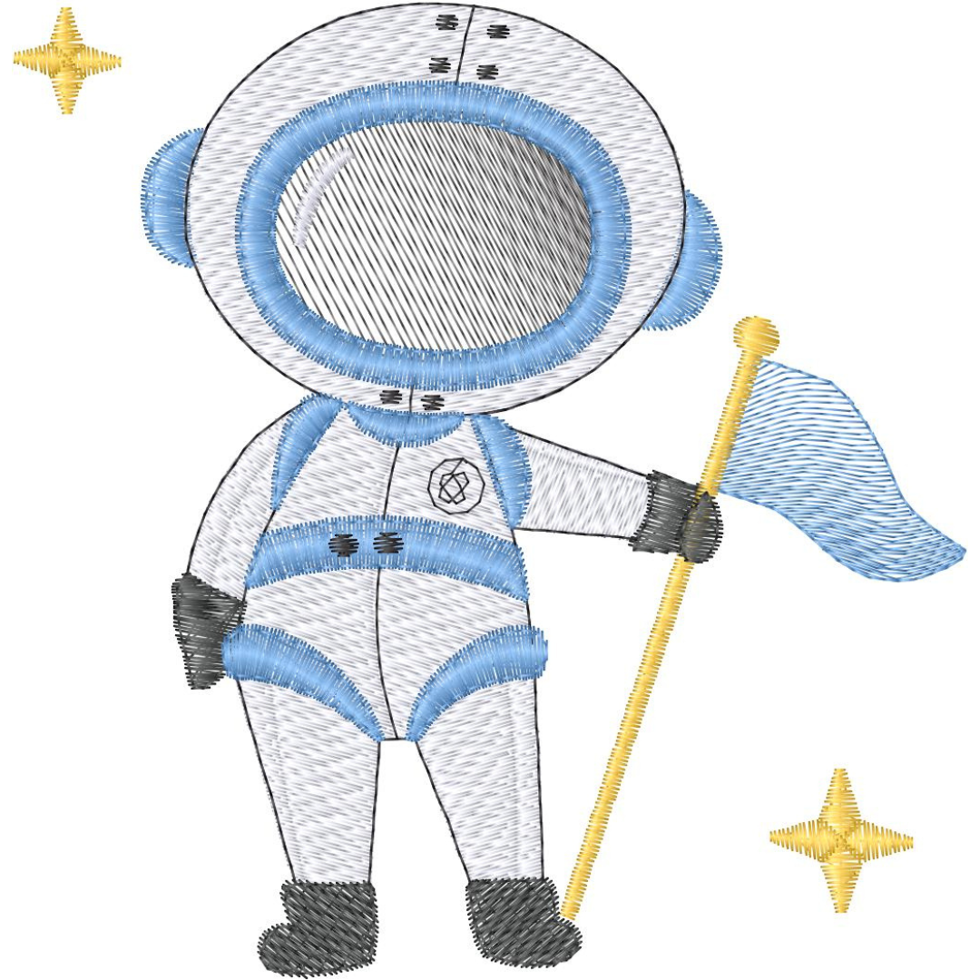 Astronauta Plantando Bandera