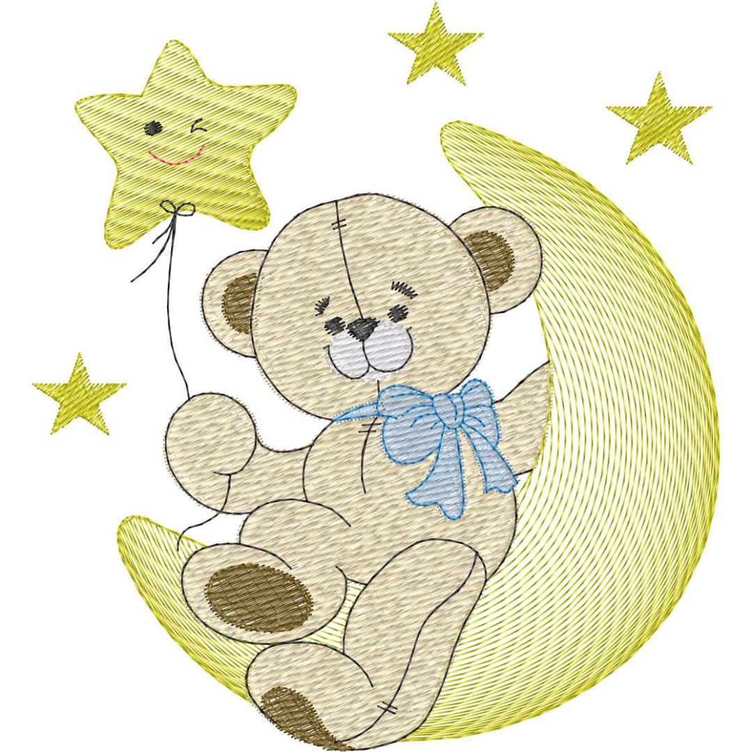 Osito con Lazo en la Luna