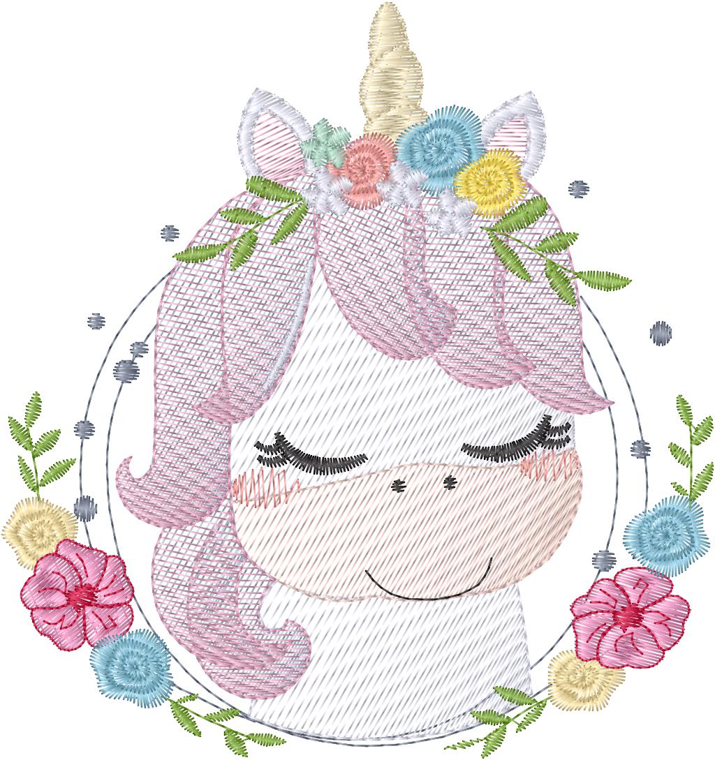 Unicornio con Flores