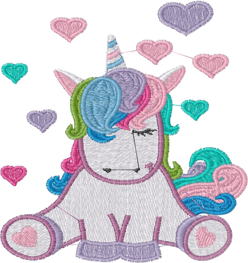 Unicornio con Corazones